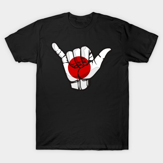 Shaka sign Japan flag T-Shirt by LiquidLine